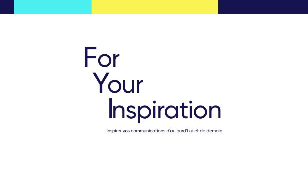 Agence WAT - Newsletter - For Your inspiration - jaune et bleu