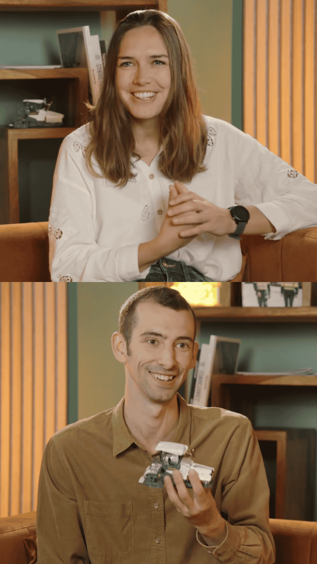 Capture d'écran de la campagne “Jeunes Talents” réalisée pour Vinci Construction, présentant un collaborateur qui partage son expérience et sa vision du métier, dans le cadre d’une communication employeur créative et reconnue.